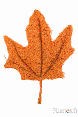 Ahornblatt aus Sisal - 18 x 24 cm - orange